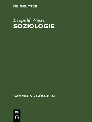 cover image of Soziologie